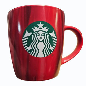 Starbucks Red Mug With Green Mermaid Logo 2022